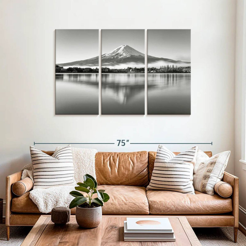 Alvord - Mont Fuji - monochrome, H 36 po x l 57 po