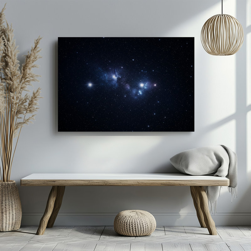 Toile, une vaste scène d'espace lointain remplie d'un tableau d'art mural, étoiles scintillantes sur fond bleu foncé The Stars