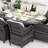 Omied 6 - Person Wicker Patio Dining Set With Oval Table , Cushions Included