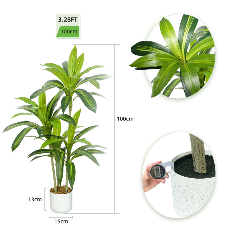 Anjely Faux Agave Plant, 100cm H  x 30cm W  x 30cm D