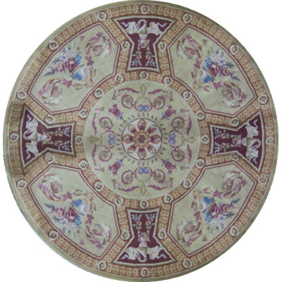 One-of-a-Kind 5' Round Wool Area Rug in