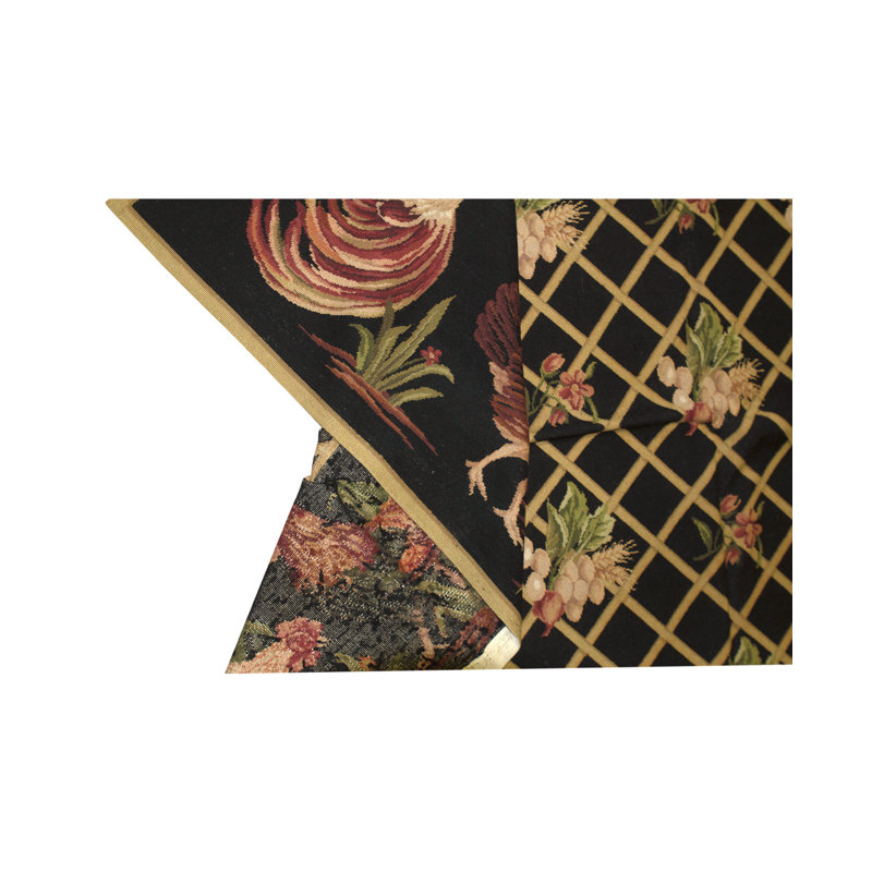 Hand-Knotted High-Quality Green/Black/Red Area Rug