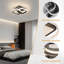 Modern 23cm Black Aluminium LED Flush Mount Ceiling Light-2094022373