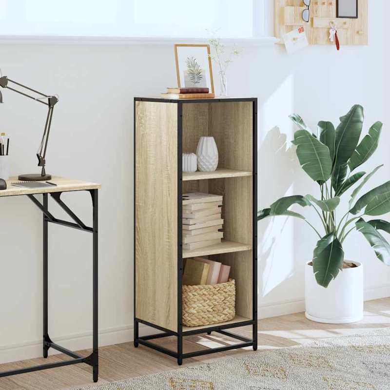 Borough Wharf Bookcase Engineered Wood, 107.5cm H x 40cm W x 35cm D, Sonoma Oak