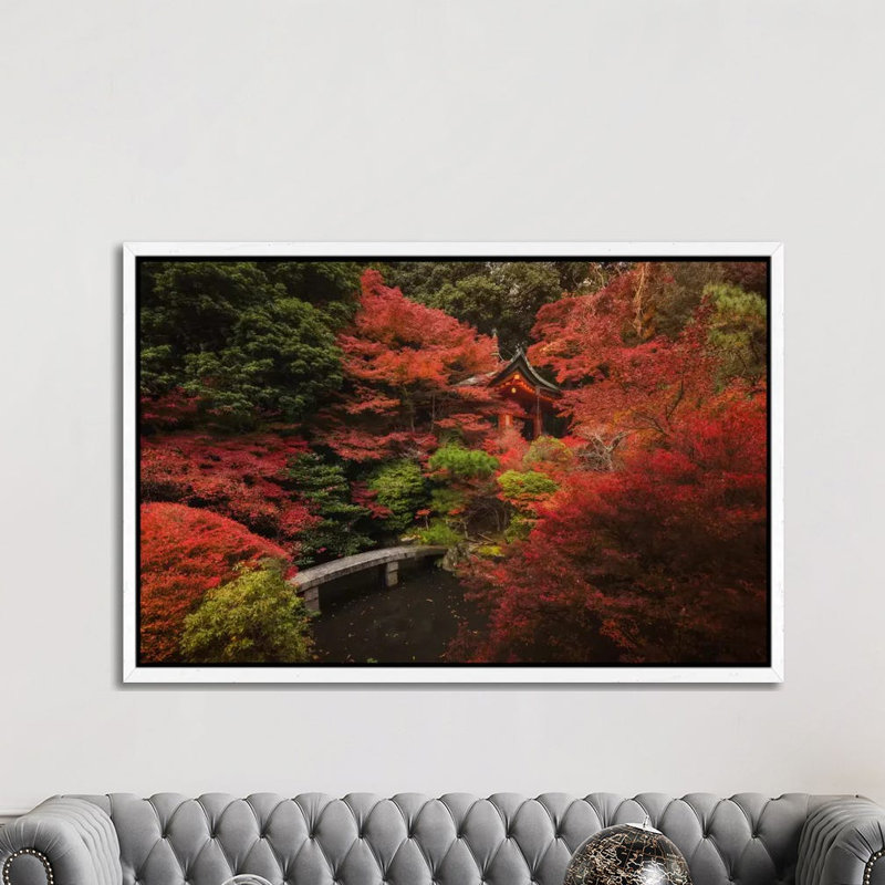 Autumn In Japan XII by Daniel Kordan - Print on Canvas, White Framed, 101.6 cm H x 66.04 cm W