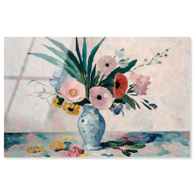 «Fauvist Bouquet Pink», reproduction d'art acrylique sur toile par Art Remedy