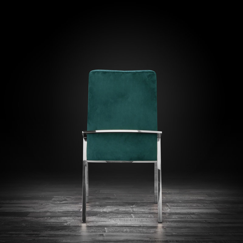 Chaise d'appoint Ingleside, Vert, Argent argent