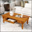 Vintage Rectangular Wooden Coffee Table With Storage, Solid Wood Gourd-Shaped Legs For Rustic Living Room Decor, No-Tools Assembly-947935686
