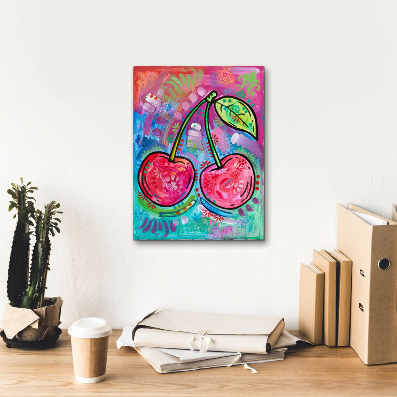 «Epic Graffiti» «Cherry Time» par Dean Russo, art mural sur toile, 12 po x 16 po, H 16 po x l 12 po x P 0,75 po