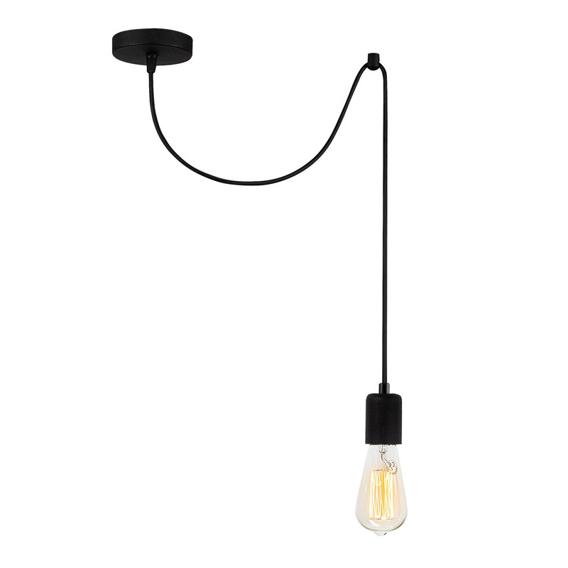 Luminaire suspendu à 1 lumière Sera, Noir