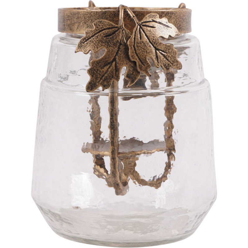 Glass Tabletop Hurricane, 12 cm H x 10 cm W x 10 cm D