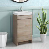 17" Single Bathroom Vanity With Cultured Marble Top