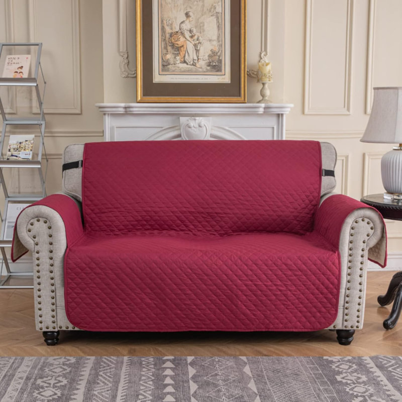 Slipcover, Beige, 107cm H x 230cm W x 104cm D