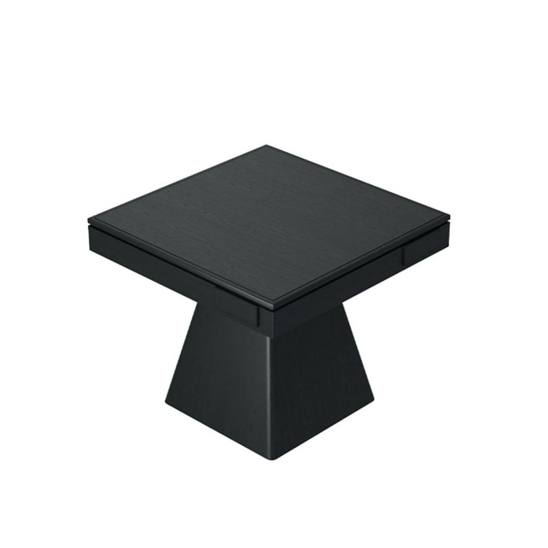 Black Square Solid Wood Poker Table
