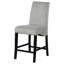 Chaise de comptoir rembourrée en velours Coad gris-15331790