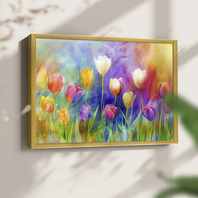 Série florale - XC - Reproduction encadrée - Restickable, H 16 po x l 20 po