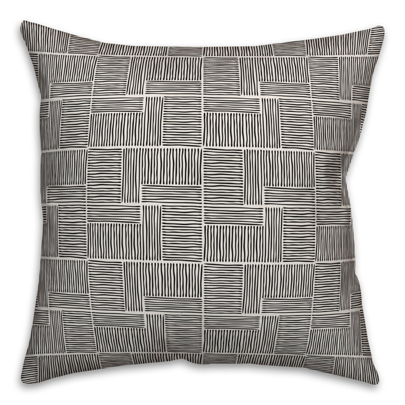  Coussin Blocks, 16 po x 1 po, Yellow Geometric 2