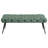 Lila Bench, Foam Seat, Tufted Teal Green Fabric, Black Legs 47 Inch-129099807