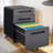 Lockable 3-Drawer Mobile File Cabinet With Anti-Tilt Wheels, Under Desk Steel Storage For Legal/Letter/A4 Files,Multipurpose Printer Stand-114237662