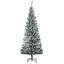 Arbre de Noël artificiel mince enneigé 6 pi avec branches réalistes et 492 pointes