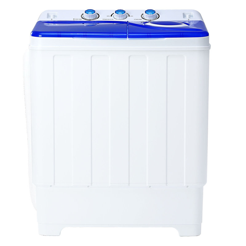 28lbs Portable Washing Machine with 18lbs Wash and 10lbs Spin, Twin Tub Washer Compact Machine with Drain Pump, Mini Portable Washer for Home, Camping, RVs, and Small Spaces, Blue