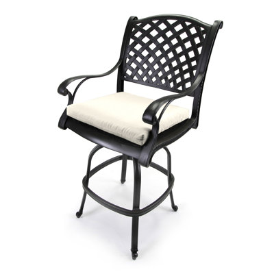 19" x 17" Outdoor Seat Cushion with Ties (Set of 2) by Hokku Designs