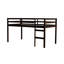 Lit mezzanine simple, structure en bois d'hévéa, stable, plateforme à lattes renforcées, lit solide pour une meilleure organisation de la chambre à coucher, abat-jour, structure, pour plus de commodité, beaucoup de rangement-1267244115