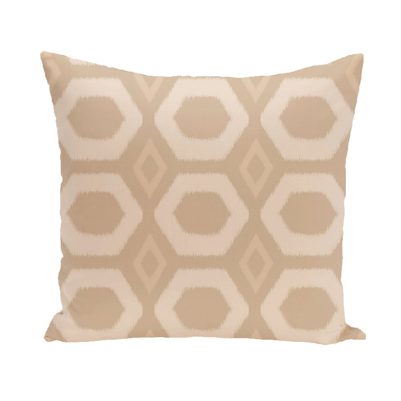 Housse et insert de coussin carré marocain, Taupe, H 16 po x l 16 po