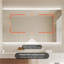 Miroir de salle de bain à DEL rétroéclairé sans cadre-485225391-485225386