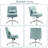 Upholstered Armless Task Office Chair without Wheels-1868986322
