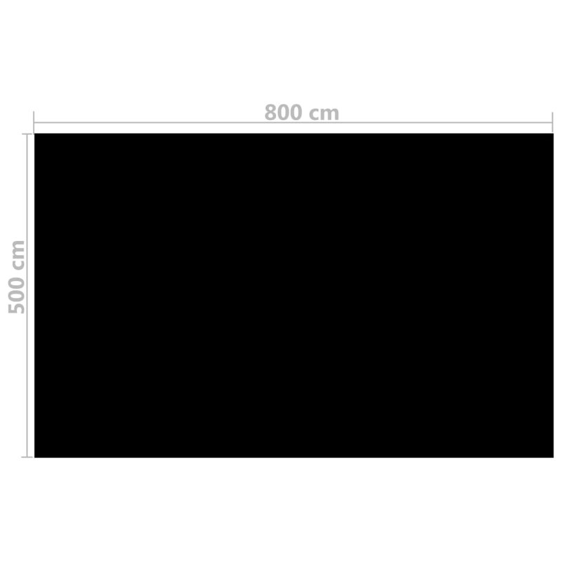 Dakota Fields Plastic Rectangle Pool Cover Hot Tub in Black, 800cm W x 400cm D