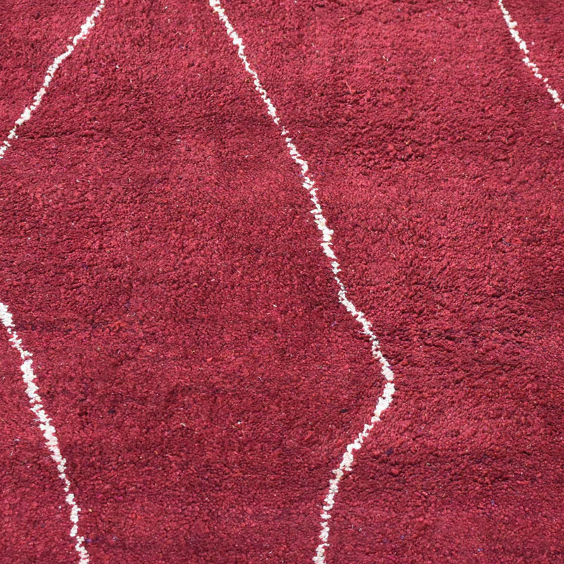 Wicked HAND KNOTTED LOOM SILK ECO-FRIENDLY AREA RUGS  - Red & White Color, Contemporary Design, Rectangle 9' x 12'