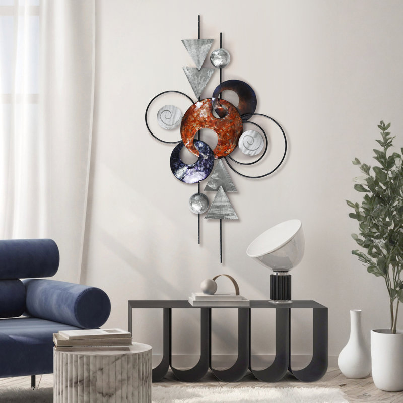Handmade Modern Abstract Wall Decor on Metal