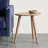 19"W Solid Oak  Mid-Century Modern Oval Side Table-232417513-229242156