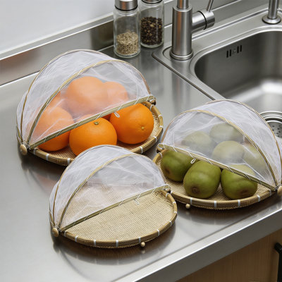 Plateau tissé en rotin 3 pièces, panier à collation tissé, plateau à desserts et collations, plateau à fruits, pain et thé (ensemble de 3)