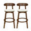 Tabouret de bar rembourré en bois d'hévéa massif l 18,75 po x P 20,5 po x H 41 po Christopher Knight Home-129942534