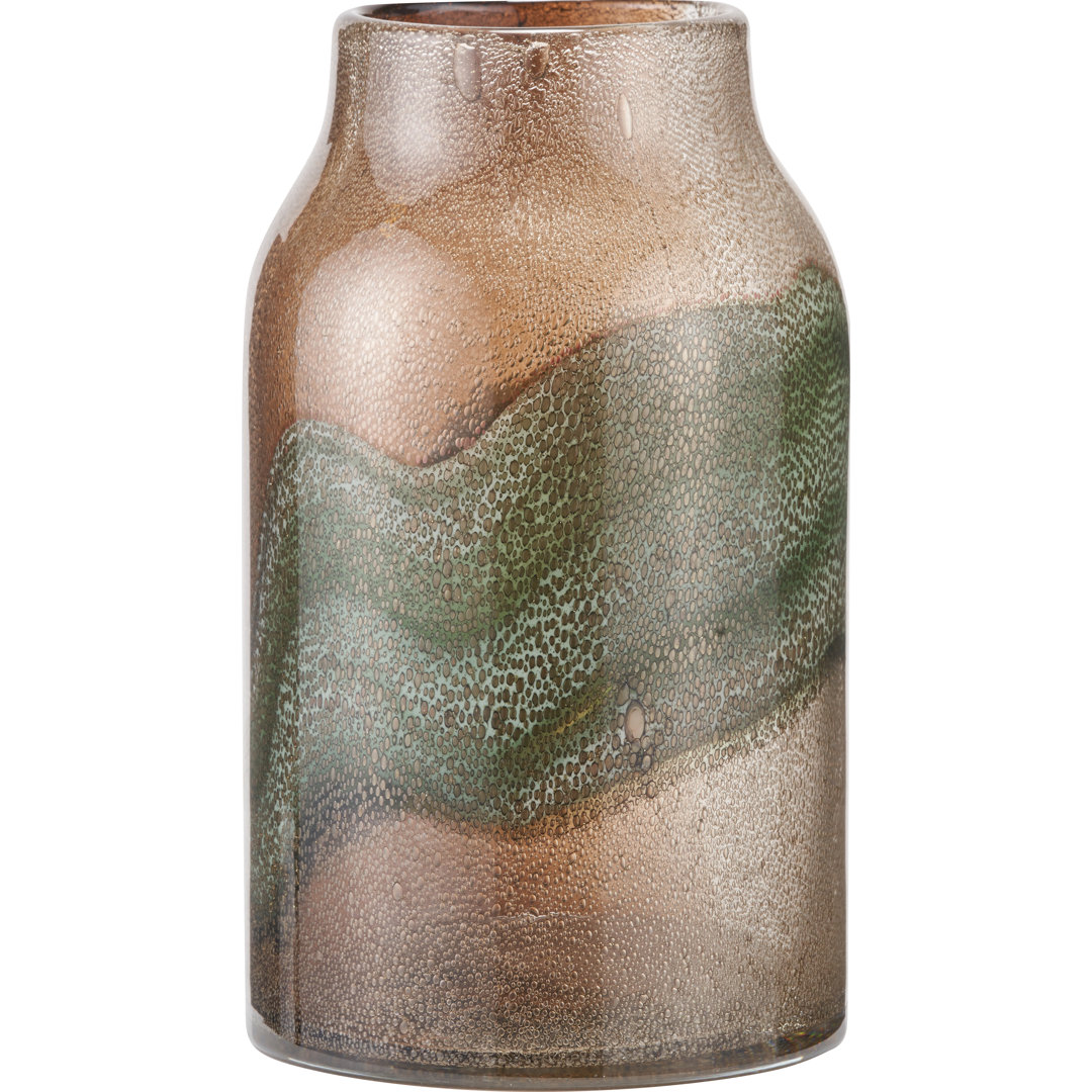Valtellina Brown and Green Glass Vase