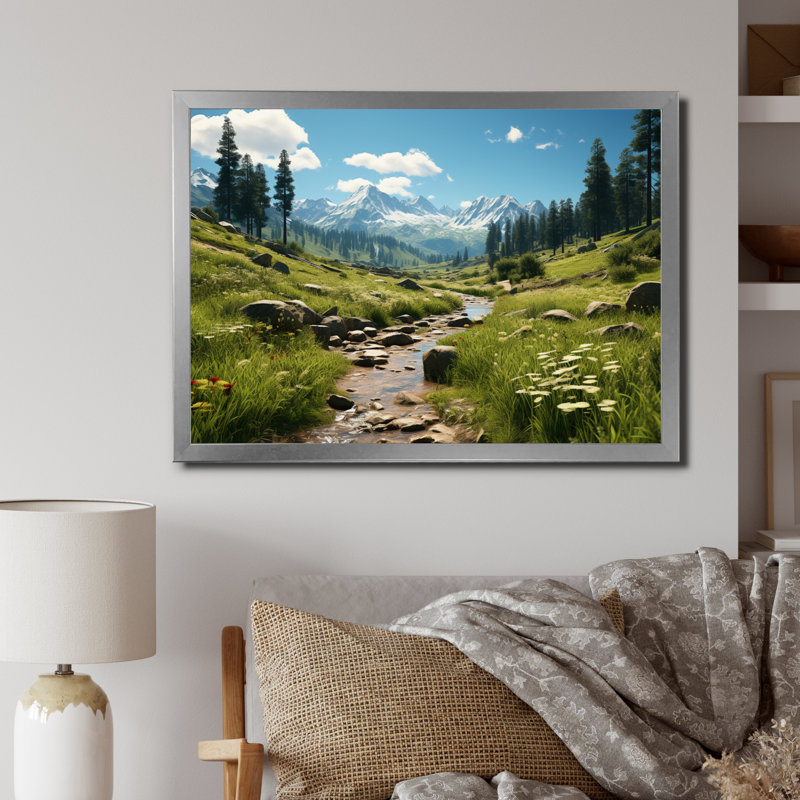 «USA Yosemite National Park Mountain», reproduction sur toile, H 16 po x l 32 po x P 1 po, Cadre simple argenté