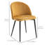 Chaise d'appoint en velours jaune