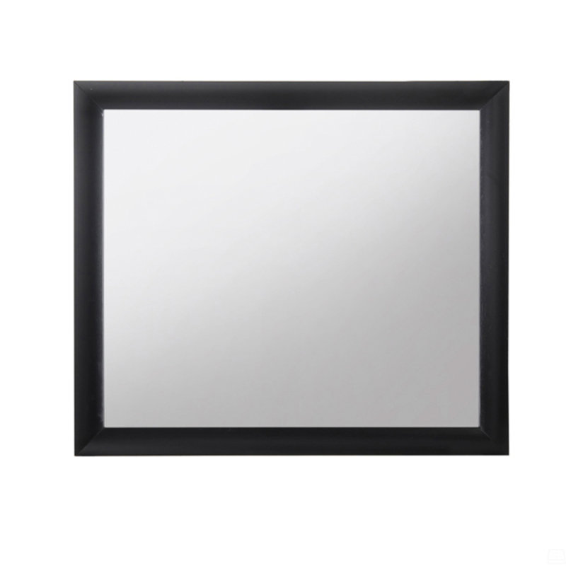 Rectangular Mirror, 35" x 39", Black