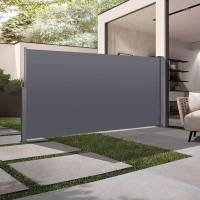Retractable Side Screen Awning, UV Resistant, Waterproof, Patio Privacy Screen