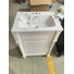 Meuble-lavabo blanc de 61 cm (24 po) avec lavabo doré