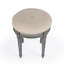 Tabouret de coiffeuse rond en bois massif et tapissier de 18,5 po de hauteur Anicka-116467474-23608846