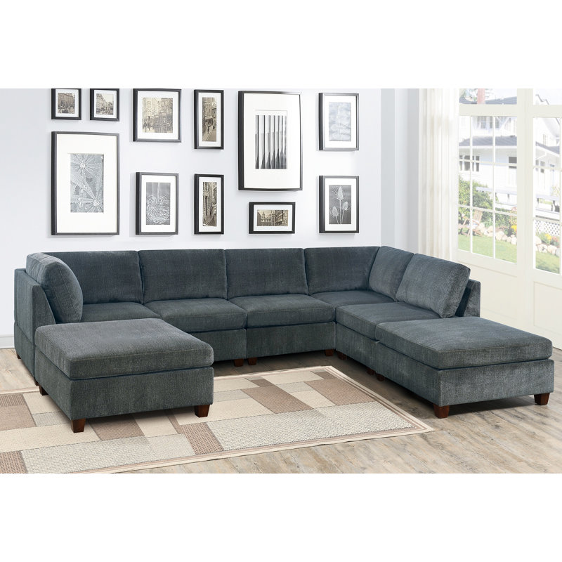 Modular Corduroy 4 - Seater With Cloud Couch Design, Deep Seat, Comfort, Instant Use Style, Use
