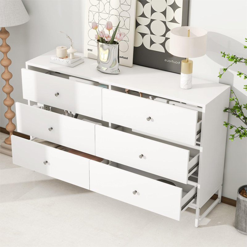 Linhart 150 cm W Chest of 6 Drawers