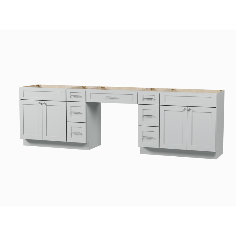 Base de meuble-lavabo double 114 seulement, Gris