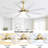 66 Inch Low Profile Abs Ceiling Fan With Dimmable Lights And Smart Remote Control 6 Speed Reversible Noiseless Dc Motor-498112069-498112066
