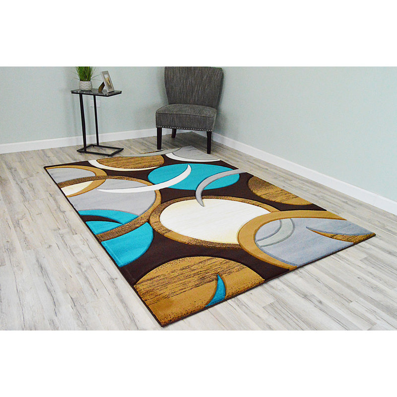 Mccampbell Performance Abstract Indoor Rug, Rectangle 5'3" x 7'6"