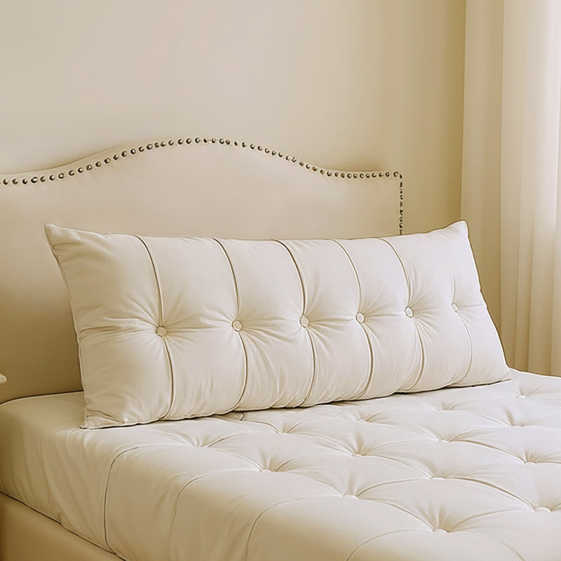 Upholstered Headboard Pillow, 180cm W x 60cm D, White