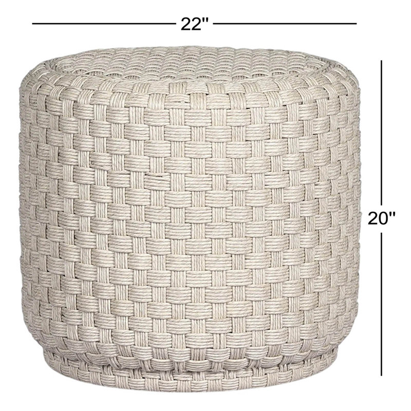 Venetia Outdoor End Table, Vintage White